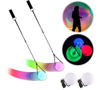 Anyingkai Bolasse Lumineuse,Bolasse Lumineuse Cirque,2 PCS Paire De Poi Lumineux,Boules Poi LED,Poi Balls LED,Poi Lumineux,Balles De Jonglages Pro,Bolasse LED,Bolas Lumineuses LED