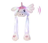 Anyingkai Bonnet LED à Oreilles Mobiles - Chapeau Animal en Peluche pour Enfant, Fille - Stitch - Cadeau Drôle