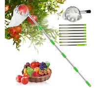 Anyingkai Cueille Fruit telescopique,Ramasse Pomme,Cueilleur de Fruits Amovible,Ramasse Noisette,Cueille Cerise,Ramasse Pomme, Outil Cueillette Jardin Arbre Poires Pêches cueille Fruit(3.4m)
