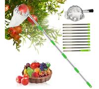 Anyingkai Cueille Fruit telescopique,Ramasse Pomme,Cueilleur de Fruits Amovible,Ramasse Noisette,Cueille Cerise,Ramasse Pomme, Outil Cueillette Jardin Arbre Poires Pêches cueille Fruit(4.2m)