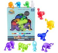 Anyinkai Lot de 28 jouets à ventouse pour enfants, jouets à ventouse pour enfants, jeu en silicone, Pop Sucker, Twibble, jeu à ventouse, Sucker Toys, blocs de construction en silicone