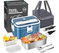 Anykuu Boîte Repas Chauffante 1.8L 12V/24V/220V Chauffage Rapide