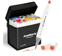 AnyMark Feutres Alcool 60+1 Couleurs à Pointe Pinceau