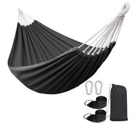 ANYOO Hamac de camping portable en coton avec sangles de suspension pour jardin, terrasse, balcon, extérieur et intérieur