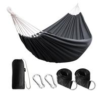 Anyoo Hamac d'extérieur de Camping, en Plein air Portable en Toile, Léger avec Sangles respectueuses des Arbres, Sac de Transport, Parfait pour Le Jardin, Balcon, Patio, la Plage, Randonnée