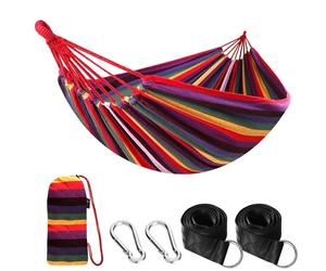 Anyoo Hamac d'extérieur de Camping, en Plein air Portable en Toile, Léger avec Sangles respectueuses des Arbres, Sac de Transport, Parfait pour Le Jardin, Balcon, Patio, la Plage, Randonnée