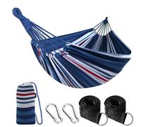 ANYOO Hamac d'extérieur de Camping Toile Portable avec Sangles pour Arbres | Léger, Robust, Respirant, avec Sac de Transport, pour Jardin, Balcon, Patio, la Plage, Randonnée, Capacité de Charge 300 kg