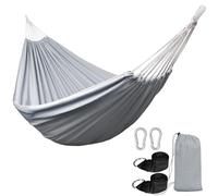 ANYOO Hamac portable en coton avec sangles pour jardin, balcon, terrasse, extérieur et intérieur
