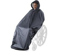 ANYOO Housse de Poncho imperméable pour Fauteuil Roulant Bouclier de Cape de Poncho de pluie léger avec élastiques Fournir une Protection sèche pour les Fauteuils Roulants, Gris, Taille Unique