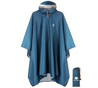ANYOO Poncho léger, imperméable, réutilisable et Respirant avec Capuche, idéal pour l'extérieur,Mer bleue,Taille Unique