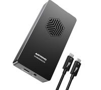 ANYOYO Boîtier SSD M.2 NVMe 80 Gbit/s, compatible avec Thunderbolt 5/4/3 et USB4 V2.0, boîtier SSD externe haute vitesse pour MacBook M4/Mini, ventilateur de refroidissement en aluminium, jusqu'à 8 To
