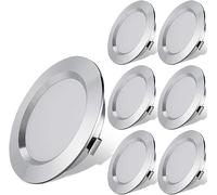 ANYPOWK Lot de 6 lumières LED 12 V pour camping-car, remorque, bateau, Naturel 4500K, 300 lumens, 3 W, basse tension, mini lampe encastrée à intensité variable