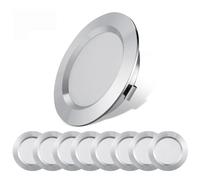 ANYPOWK Lot de 8 lumières LED 12 V pour camping-car, remorque, bateau, Blanc chaud 2800K, 300 lumens, 3 W, basse tension, mini lampe encastrée à intensité variable