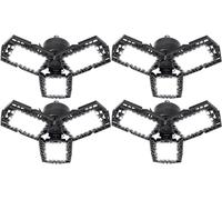 ANYPOWK Lumière de garage LED - 5000 lumens 6500K lumière du jour 50W, Trois Feuille lampes de plafond LED pour garage - Lot de 4