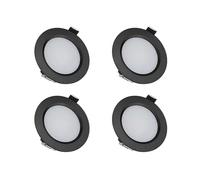ANYPOWK Luminaires Encastrés à Ressort de 12 Volts pour Camping-Car, Bateau, Remorque, Camping-Car - lumière Chaude 6500K, 3W, 270 Lumens, Spots Basse Tension Réglables en Luminosité, Lot de 4