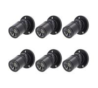 ANYPOWK Mini-spots LED dimmables 12V - 1,5W 3000K lumière chaude, éclairage ajustable avec variateur pour présentoirs, noir - lot de 6