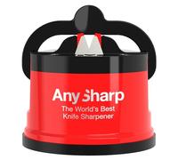 AnySharp Aiguiseur de Couteaux avec Ventouse, Rouge