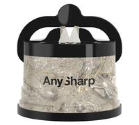 AnySharp Aiguiseur de Couteaux, Sécurité Mains Libres, Ventouse PowerGrip, Aiguise en Toute Sécurité Tous les Couteaux de Cuisine, Idéal pour l'Acier Trempé & Dentelé, Le Meilleur au Monde, Pierre