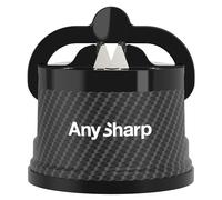 AnySharp Aiguiseur de Couteaux, Sécurité Mains Libres, Ventouse PowerGrip, Aiguise en Toute Sécurité Tous les Couteaux de Cuisine, Idéal pour l'Acier Trempé & Dentelé, Fibre De Carbone
