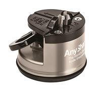 AnySharp – Aiguiseur de couteaux Pro – Métal avec ventouse – Métal brossé