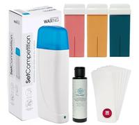 Anyskin Cire Epilation Roll On kit avec Chauffe Cire Epilation Professionnelle- Contient 3 Roll On Cire Epilation Made in Italy + Huile après-épilation Anyskin 100 ml + bande epilation en TNT 100pz.