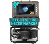 Anysun Caméra d'égout auto-nivelante de 30,5 m, caméra d'inspection des égouts avec marqueur de compteur, écran HD, DVR, 12 lumières LED réglables, câble de 5 mm, batterie rechargeable 5100 mAh, carte