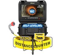 Anysun Caméra d'égout avec localisateur de 512 Hz, auto-nivellement et micro, caméra d'inspection de tuyau de câble de 50 m, 7 mm d'épaisseur avec compteur de distance, caméra de plomberie de vidange