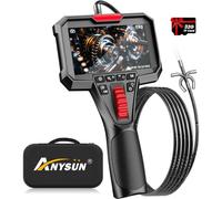 Anysun Caméra endoscopique 6,2 mm, 4,3" IPS 1080p, avec DVR et enregistrement audio, rotation 360°, commande à molette bidirectionnelle