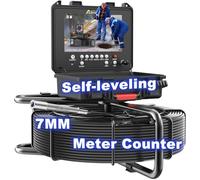 Anysun Endoscope 1080P HD Avec Autonivelant, Compteur de Distance, Enregistreur DVR, 30M IPS 9" IP68 Étanche Pour Plombier, Industriels