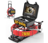 anysun Endoscope Canalisation, 30M, Auto Nivellement, Compteur de Mètres, 512Hz, IPS 9" 1080P, Câble 7mm, Étanche IP68