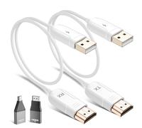 Anytrox HDMI sans Fil, Transmetteur HDMI sans avec Emetteur et Récepteur pour Streaming TV, Streaming Réunion, 1080p Extender s Fil 2,4/5 GHz pour Ordinateur Portable, Home Cinéma (Blanc)
