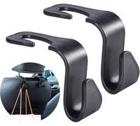 anyuan boy 6 Pièces Crochet Voiture, appuie-tête de siège arrière, crochets de rangement multifonctionnels et robustes (noir)