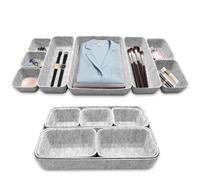 anyuan boy Ensemble Organisateur Tiroir 8 Pièces - Rangement Tiroir Bureau & Maison en Feutre Écologique Empilable - Boîtes pour Commode, Cosmétique