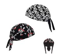 ANYUANKW 2 Pièces Bandana de Pirate Costume Capitaine Pirate Accessoires Pirate Set pour Enfants Décoration D'Halloween Fête Sur Le Thème Du Pirate
