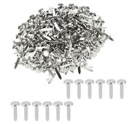ANYUANKW 300 Pièces Mini Brads 8x18 mm Attaches Parisiennes Ronds Argent Métal Attaches en Papier pour DIY Scrapbooking Craft Papier Décoration