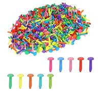 ANYUANKW 300 Pièces Mini Brads 8x18 mm Attaches Parisiennes Ronds Multicolore Métal Attaches en Papier pour DIY Scrapbooking Craft Papier Décoration