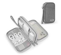 Anywest Double Couche Sac de Rangement Câble, Électronique Pochette Câble de Voyage, Tech Pouch de USB Câbles, Chargeur, Carte SD