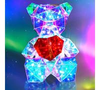 Anywin Veilleuse LED avec ours en peluche coloré, lampe d'ours lumineuse comme cadeau pour votre fille, fille, épouse, petite amie, pour faire une surprise, décoration d'intérieur
