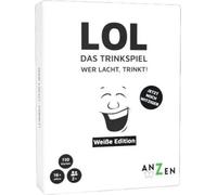ANZEN LOL - Le jeu à boire - Qui rit, boit - Edition Blanche | Jeu de cartes | Cadeau-e pour femmes et hommes pour Noël | Nouvel An | Jeu de société amusant-e | Jeu LOL & Partyspiel-e