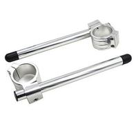 Anzene 31/33/35/37/39 /41mm Fourche Clip-ons Guidon CNC Riser Guidon Régulier (Argent, 33mm)