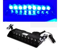 Anzene 9 LED 12W 12 V pare-brise Avertissement Light Dashboard voiture voiture d'urgence Strobe Flash Light (bleu)
