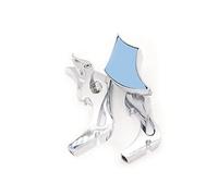 Anzene Touring Side Rétroviseurs appliquer à Voiture pour Moto (SILVER)