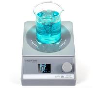 ANZESER Agitateur Magnétique avec Écran LCD et Fonction de Minuterie, Contrôlé avec Précision à Basse Vitesse, 250-2000tr/min, Capacité d'Agitation Maximale 3500 ml, avec Barre d'Agitation Gris