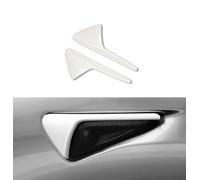 ANZHENGRQ Cache Décoratif de la Caméra Extérieure Latérale, Protection des Clignotants, pour Tesla Model 3/Y 2017-2023,3-Glossy-White
