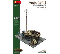 Anzio 1944. Field Forçage Of Stug Iii. Ausf. G. Big Set 1:3 5 Plastic Model Kit