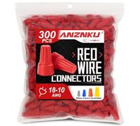 ANZNKU Lot de 300 écrous de connecteurs de fils électriques AWG 18-10 - Insert isolant pour fils électriques torsadés - Assortiment d'écrous pour connexion rapide