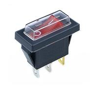 ANZOAT 1 interrupteur d'alimentation KCD3 15 A/20 A 125 V/250 V 3 broches interrupteur à bascule blanc en silicone transparent étanche housse de protection rectangulaire (couleur : jaune)