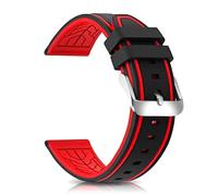 ANZOAT Bracelet de montre de rechange en silicone pour montre de plongée 20 mm, 22 mm, 24 mm, 26 mm, ligne étanche, boucle argentée bicolore pour homme et femme, sport, 22mm, Achat