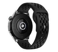 ANZOAT Bracelet en Silicone avec trou de 18mm 20mm 22mm, pour Samsung Galaxy Watch 6 5 4, Huawei GT4 3 GT2 pro, Garmin Vivoactive 4(Black,22mm)