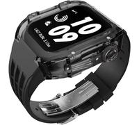 ANZOAT Kit de modification de boîtier de montre en caoutchouc transparent pour Apple Watch Ultra 8 7 6 5 4 SE 44 mm 45 mm 49 mm, 45MM, Acétate, Pas de pierre précieuse